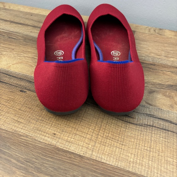 Rothy’s The Daily Flat Round Toe Ballet Flat Cherry Red size 9.5 - Picture 6 of 9